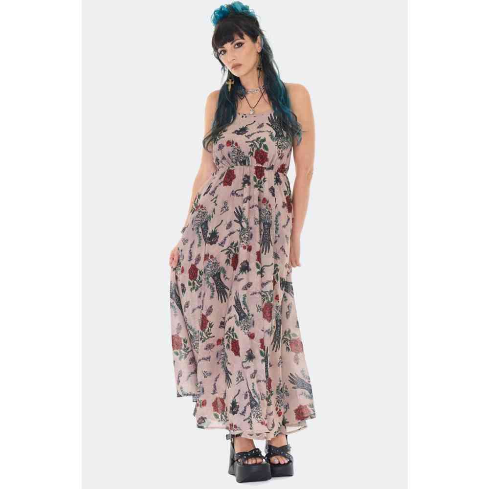 Jawbreaker - Flower Spirit Print Sundress Maxi long dress - Multicolours